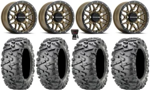 Raceline Krank 14" Bronze Wheels 28" BigHorn 2.0 Tires Polaris Sportsman / RZR - Picture 1 of 5