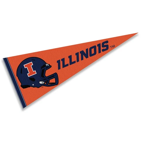 Illinois Fighting Illini 12 in X 30 in Football Helmet Pennant Cover