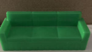 1960'S MARX GREEN COUCH-1:12 DOLL HOUSE FURNITURE