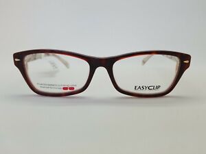 1 Unit EASYCLIP EYEGLASSES PRESCRIPTION FRAME BRN PLASTIC EC287 51-16-135 #197