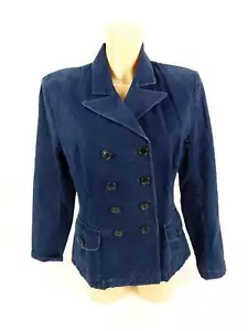 Ralph Lauren Damen Blazer Gr 8 | 36 Jeansoptik Sakko blau zweireihig langarm (W) - Bild 1 von 7