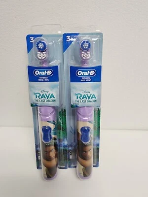 (2) Cepillo de dientes Oral-B Disney Raya y Last Dragon batería para niños *Nuevo sellado* Foto 1 de 4