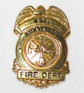 Vintage California 49er Auxiliary Fire Department Pin Marked Blackinton - 1-1/4" - Picture 1 of 3