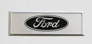NEW! Black 1964-1973 Ford Mustang Scuff plate label - Price is Each Sill Plate - Picture 1 of 4