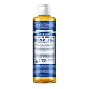 Dr Bronners Peppermint Pure Castile Liquid Soap Organic All Purpose 1 Fl Oz - Picture 1 of 7