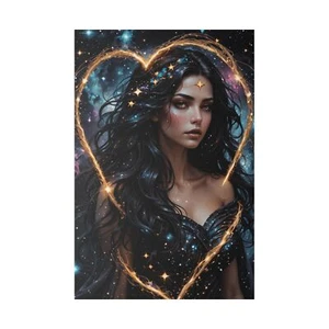 "Cosmic Enchantress"©️by CLEArT (ConnieLynnArt)Matte Canvas, Stretched, 0.75" - Picture 1 of 5