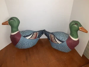 2 - Almohada de pato mallardo relleno con forma de pájaro de campo decoración rústica felpa - Imagen 1 de 9