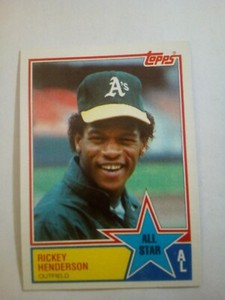 1983 TOPPS RICKEY HENDERSON ALL STAR #391 SHARP!