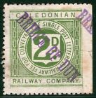 GB Scotland CALEDONIAN RAILWAY 2d Letter Stamp *BRIDGE OF DUN* Angus S2WHITE86