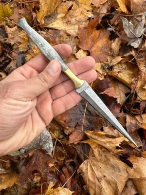 Vintage handmade Damascus Knives double edged dagger boot TOOTHPICK knife Combat - Image 1 of 4