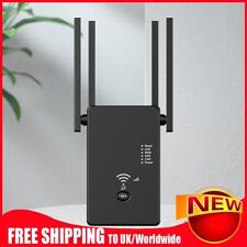 WiFi Repeater Wide Coverage Internet Signal Booster for Home Hotel (Black EU)