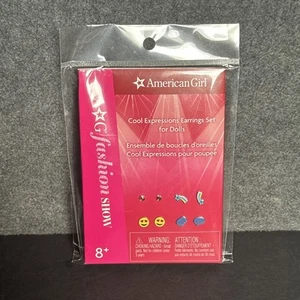 "Juego de pendientes AG American Girl Cool Expressions para muñecas de 18"" Smiley LOL Star Ruby" - Imagen 1 de 2