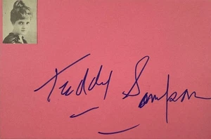 TEDDY SAMPSON Signed Autograph 4x6 INDEX CARD OUTCAST Hickory Hiram THE BAD MAN - Picture 1 of 6