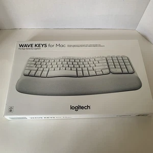 Logitech Wave Keys For Mac Ergonomic Wireless Keyboard NEW In Box - Picture 1 of 12