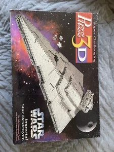 Vintage 1996 Star Wars Puzz 3D Imperial Star Destroyer Opened - Picture 1 of 16