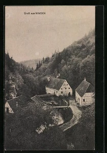 Wimsen, Ortsansicht im Grünen, Ansichtskarte - Bild 1 von 2
