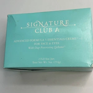 Signature Club A 5 Essentials Creme Plant Stem Cell Complex Face Eyes 2 Jars 9oz - Picture 1 of 7