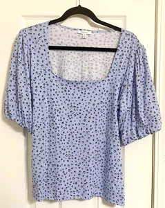 SKINNY GIRL JEANS GRÖSSE 1X BLAU MIT HERZEN KURZE ÄRMEL ECKIGER AUSSCHNITT TOP - Bild 1 von 13