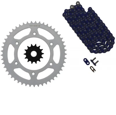 Cadena y piñón azul Honda CRF450R 450 2004-14 / 1988-91 CR500R 500 14/49 116L Foto 1 de 4