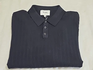 NUEVO Suéter Polo Wax London Azul Marino Manga Larga Talla XL - Imagen 1 de 14