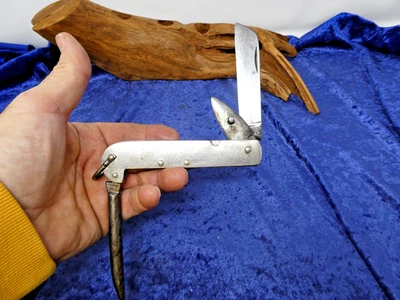 FUNDA DE COLECCIÓN CANADA M.S. NAVAJA PLEGABLE LTD. 1948-49 MARLIN SPIKE GUERRA COREANA MARINA. Foto 1 de 4