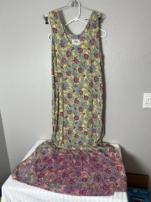 Vestido Floral FLAX Jeanne Engelhart Rayón De Colección Grande Lagenlook Maxi *fotos Foto 1 de 4