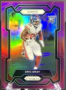 2023 Panini Prizm - #377 ERIC GRAY Rookies Purple Prizm /125 (RC,SP) NY GIANTS - Picture 1 of 7