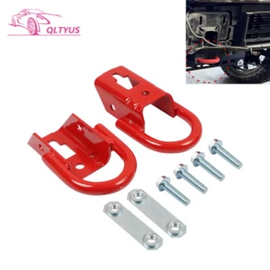 1 Pair FL3Z17N808A Front Towing Hook With Hardware For 2015-2019 Ford F-150 Red - Foto 1 di 9