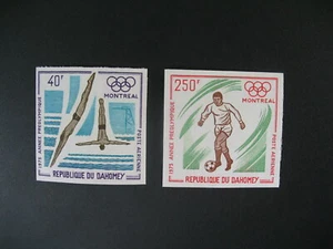 Dahomey Timbre ND non dentelé neuf** MNH-Imperf Football Préolympiques PA242-243 - Picture 1 of 1