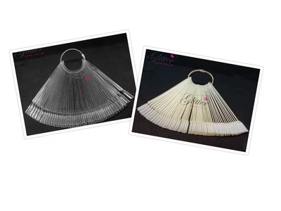 GLITTER CHIC NAILS NAIL ART COLOUR POP PRACTICE FAN / KLAR / NEUTRAL