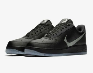 HERREN NIKE AIR FORCE 1 '07 LV8 3 GRÖßE UK 7–12 (CD0888 001) SCHWARZ/GRAU - Bild 1 von 9
