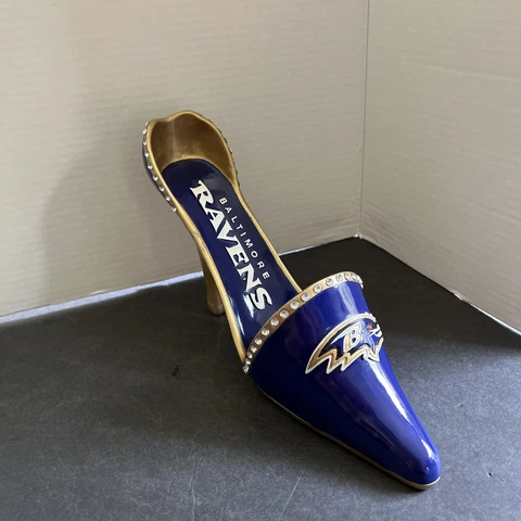 NFL Baltimore Ravens Decorative High Heel Shoe Wine Bottle Holder By Evergreen Cover