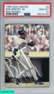1995 LEAF LIMITED KEN GRIFFEY JR #5 BAT PATROL SEATTLE MARINERS PSA 10 GEM MT