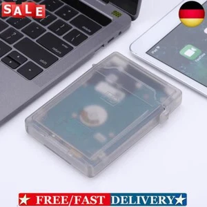2,5-Zoll-HDD-SSD-Schutzhülle aus Kunststoff, stoßfeste Festplattenbox (grau) - Afbeelding 1 van 10