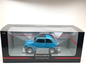 Minichamps Fiat 500 L coche pequeño año 1968 en azul ¡extremadamente raro!, embalaje original, 1:18, D059 - Imagen 1 de 10