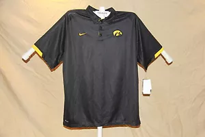 IOWA HAWKEYES Nike Dri-Fit Mens POLO/GOLF SHIRT size Medium NWT black - Picture 1 of 1