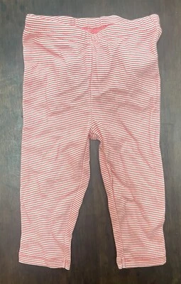 Child Of Mine Baby Girls Embroidered Monkey Striped 100% Cotton Pants Pink 3-6 M - Image 1 of 4