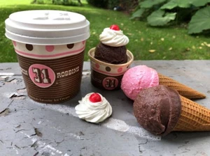 BASKIN ROBBINS 1987 Ice Cream Set fake play food MTC rubber Party PROP - Bild 1 von 9