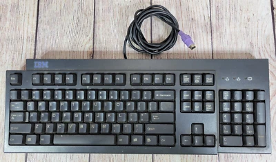 Проводная клавиатура IBM PS/2 KB-9910 стандартная протестированная винтажная (001) щелчок - Изображение 1 из 4