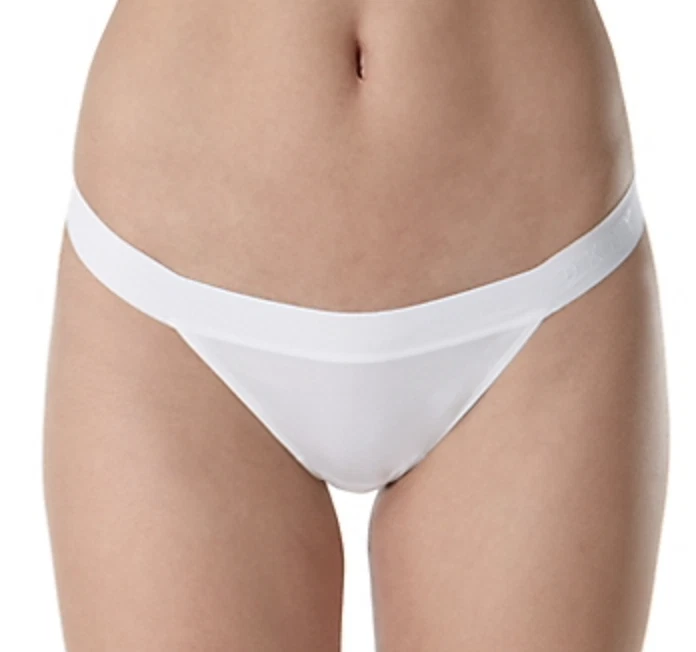 Panty Tanga DKNY Clásico Algodón Blanco NUEVO Para Mujer Talla M 6 DK5004 Foto 1 de 4