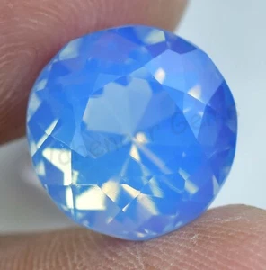 Natural Cornflower Blue Opal 7.00 Ct Round Welo Australian Certified Gemstone - Picture 1 of 7