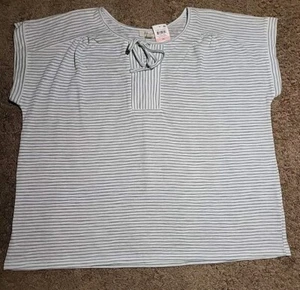 Style & Co 2XL Ladies White /Blue Stripe Top - Picture 1 of 1