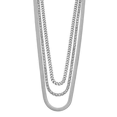 Collana Donna Lotus Style LS2342/1/1 In Acciaio Tipo Tennis A 3 Fili - Immagine 1 di 3