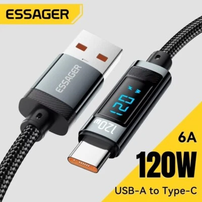 Essager 120W USB C Kabel für iPhone 16, Samsung, Huawei - Schnelles Laden