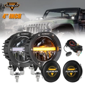 AUXBEAM 2pcs 4" LED Work Light Spot Pods Driving Fog Lamp Offroad+Cover For GMC - Imagen 1 de 12