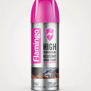 Flamingo High Heat Spray Paint Silver 450mL β 500Β°C Engine Exhaust Aerosol Can - Picture 1 of 1