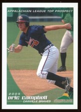 2005 Grandstand Danville Braves ERIC CAMPBELL RC BRAVES EVANSVILLE IN