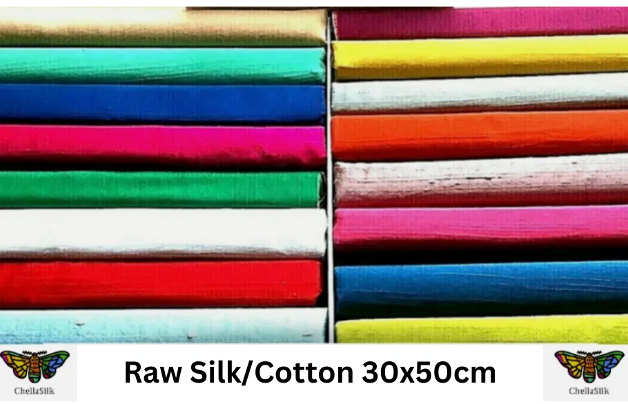 REMNANTS RAW SILK COTTON 90 VIBRANT COLORS  Size  30 x 50 cm @ £5.99 each - Image 1 of 1
