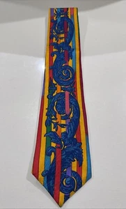 RUSH LIMBAUGH No Boundaries Men's 100% Silk Necktie USA w/Gold Chain - Picture 1 of 7