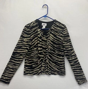 Vintage J.B.S. LTD. Black Gold Jacket Cardigan Size M. 1C - Picture 1 of 6